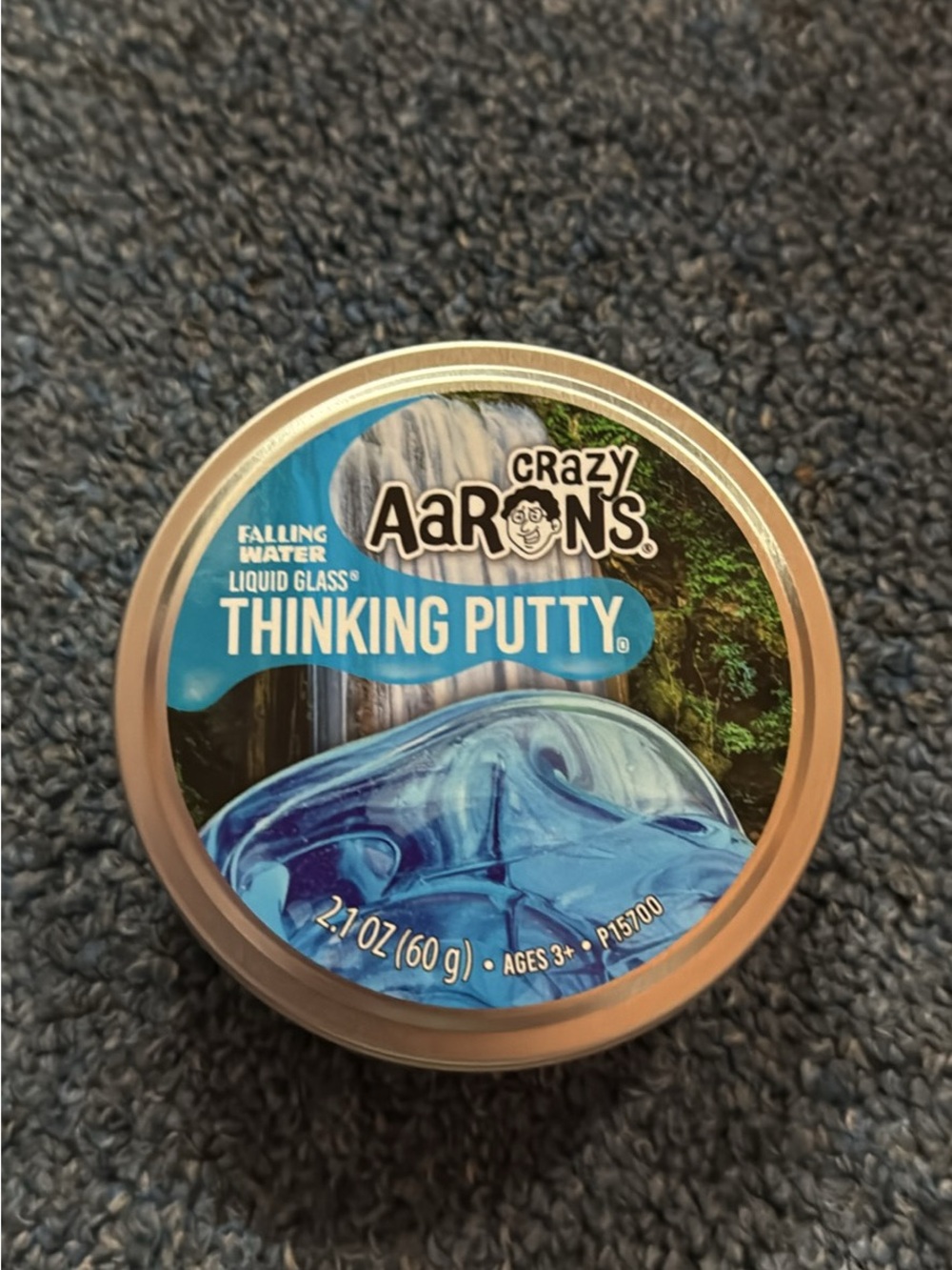 Crazy Aaron's Thinking Putty - Falling Water Liquid Glass - Blue
